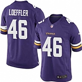 Nike Men & Women & Youth Vikings #46 Loeffler Purple Team Color Game Jersey,baseball caps,new era cap wholesale,wholesale hats